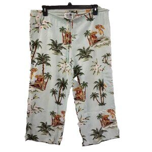 Copa Cabana Capri Pants Sz SMALL Drawstring Beach Vacation Cruise Pocket Vintage